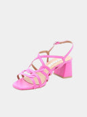 Sandales à talon moyen - Fuchsia