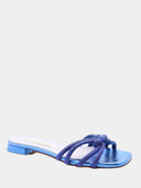 Mules plates Femmes en strass - Bleu