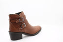 Bottines à talon carré moyen - Marron
