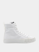 Nylon Gabardine Sneaker - Blanc