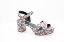 Deirdre 70 Sandal - Bleu métallique
