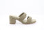 sandales en cuir tressé Vicenza vertes à talon, sandales Vicenza élégantes avec brides tressées, sandales à talon confortable Vicenza en cuir vert, chaussures Vicenza femme avec motif tressé et talon 6,5 cm