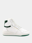 YVES SAINT LAURENT - SL24 High Top Cuir Grainé - Blanc/Vert